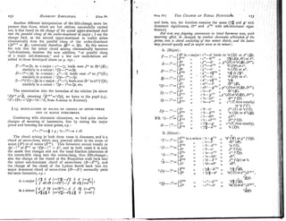 Another different interpretation of the fifth-change, more im.
portant than these, which are but seldom successfully carried
out, is that based on the change o
f the second zqpper-dominantback
into the parallel clang o
f the under-dominant in major; I say,the
change dacis, as the second upper-dominant in reality arms
chromatically from the parallel clang of the under-dominant
(Sp"" = B; conversely therefore a
s
' = Sp). By this means
the rule that the minor chord arising chromatically becomes
"ub-dominant, receives the new addition, "or parallel clang
of a major sub-dominant," and a few new modulations are
added to those developed above on 1
1
. 1 5 1 :
T-2.'=S), in c-major : c+-2, leads over f +to bit(@;
similarly in A-minor: DTj-35=Sj.
D-?'=Sp, in c-major : f+-Od, leads over c+ to f +(S);
sinlilarly in A-minor: "Df-:.'=Sfl.
S-?'("S)=Sp, in c-major :f+-Oc, leadsover 6b+ to eZt("Tp);
similarly in A-minor: "Sf- ?'=Sp, etc.
The examination into the inversion of the relation (in minor
O
D
)
'
' returning '
S
L
"
'
=OD$), we leave to the pupil ( e . ~ ,
"2-IIIc ="p-S-~ from A-minor to B-minor).
$ 15. MODULATIONS BY hlEANS OF CHORDS OF SEVEN-THREE
AND OF MINOR NINE-'rHREE.
Continuing with chromatic alterations, we find quite similar
changes of nieaning of harmonies, first by raising the major
prime and lovering the minor prime, e,y. :
c+-!.'=c# e g ; "e-!.'=a c ek.
The chord arising in both these cases is dissonant, and is a
chord of seven-three, which may proceed either in the sense of
111ajor(49)or of minor ($"'I), This forlnatio~~
occurs tonally as
Sf-.!' =$"" or 4Dp-.?< = 3 7 , and in hot11 cases it is only
the mode that changes and not the tonal function (alteration of
the contra-fifth clang into the contra-clang, thus fifth-change);
also the change of the chord of the Neapolitan sixth back into
the minor sub-dominant chord of seven-three (S-$""), and
the change of the chord of the Lydian fourth back into the
major dominant chord of seve~l-three(8--a7)
outwardly yield
the same forlnation, e.,g :
in c-major {f# 6 { (="f#) -f$ 6 d (=g7) .
f a2 de (=dh+)- f ak d&(=eV")
 