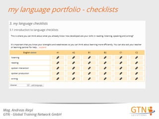 my language portfolio - checklists

 