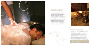 weitere Variante für Seiten 10-11




                                    haMaM PhIlosoPhIe.
                                    Vor vielen Jahrhunderten im Orient entstanden,
                                    zeichnen Hamams die Wiege der modernen
                                    Wellnessbewegung. Entdecken Sie in einem
                                    faszinierenden Zusammenspiel aus belebenden
                                    Waschungen, wohlriechenden Düften und
                                    inspirierenden Lichtspielen eine neue, jedoch auf
                                    jahrhundertealtem Wissen basierende, Sphäre des
                                    Wohlbeﬁndens. Das Besondere im Hamam ist die
                                    Betreuung des Badegastes durch einen Hamam-
                                    Meister, der in einer traditionellen Zeremonie ein
                                    Peeling, Waschungen und eine Seifenschaum-
                                    massage durchführt. Abschließend werden Sie
                                    noch mit einem duftenden Pflegeöl eingerieben.
                                    Wir empfehlen die Badezeremonie an Beginn
                                    Ihres Wellnes-Aufenthaltes.




                                                                                         Hamam Badezeremonie
                                                                                          Sie verweilen 5 bis 7 Minuten im Dampfbad Im Anschluss
                                                                                          werden Sie mit dem Hamam-Rubbelhandschuh „Kese“
                                                                                          gepeelt. Wechselgüsse mit kaltem und warmen Wasser
                                                                                          runden die einführende Behandlung ab. Mit dem „Lif“,
                                                                                          einem Häkeltuch aus flauschiger Wolle, erfolgt nun die
                                                                                          Ganzkörperwaschung. Zum Aufschäumen der Lorbeer-
                                                                                          oder Olivenseife wird ein länglicher Baumwollsack, auch
                                                                                          „Kübük“ genannt, verwendet. Zum Abschluss der Bade-
                                                                                          zeremonie übergießt Sie der Hamam-Meister erneut im
                                                                                          Wechsel mit kaltem und warmen Wasser, bevor er Sie im
                                                                                          Ruheraum bettet. Dort genießen Sie Tee und frisches Obst.

                                                                                          1 Person ca. 90 Minuten                         € 105,–
                                                                                          2 Personen ca. 2,5 Stunden                      € 155,–
 