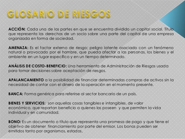 Riesgo de Mercado