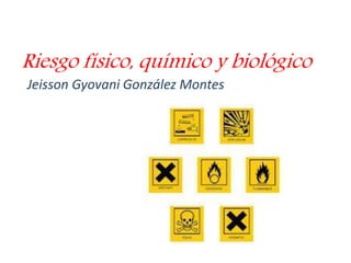 Riesgo físico, químico y biológico 
Jeisson Gyovani González Montes 
 