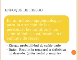 ENFOQUE DE RIESGO
 