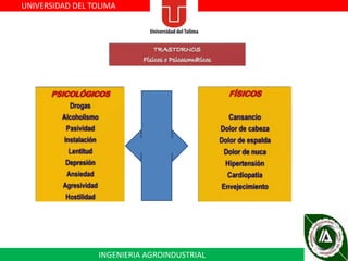 UNIVERSIDAD DEL TOLIMA

INGENIERIA AGROINDUSTRIAL

 