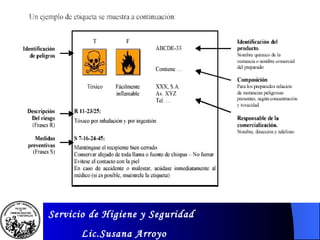Servicio de Higiene y Seguridad Lic.Susana Arroyo 