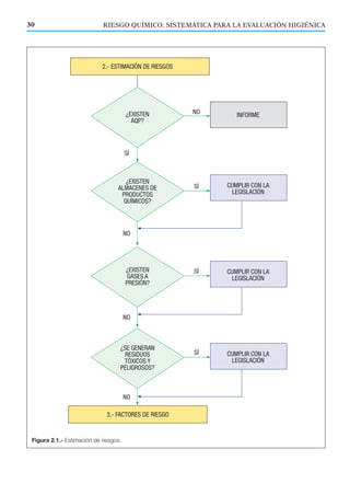 RIESGO QUÍMICO: SISTEMÁTICA PARA LA EVALUACIÓN HIGIÉNICA30
Figura 2.1.- Estimación de riesgos.
 