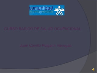 CURSO BÁSICO DE SALUD OCUPACIONAL
Juan Camilo Pulgarin Vanegas
 