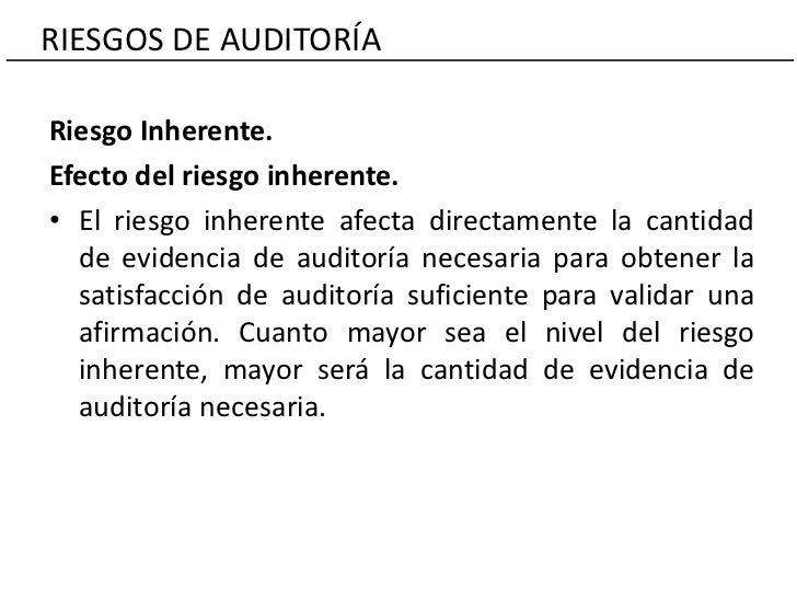 Riesgos de auditoría