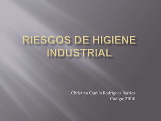 Christian Camilo Rodríguez Barrios 
Código: 21010 
 
