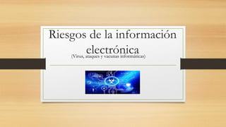Riesgos de la información
electrónica(Virus, ataques y vacunas informáticas)
 