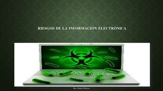 RIESGOS DE LA INFORMACIÓN ELECTRÓNICA
Est. Zamir Piñeros
 