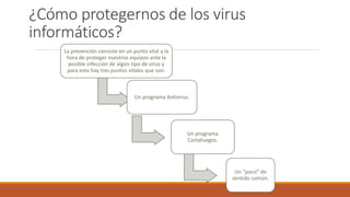 ¿Cómo protegernos de los virus
informáticos?
La prevención consiste en un punto vital a la
hora de proteger nuestros equip...