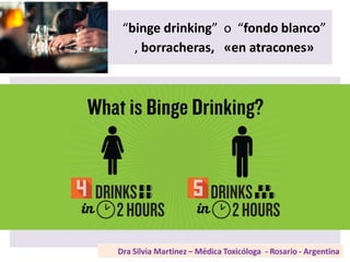 “binge drinking” o “fondo blanco”
, borracheras, «en atracones»
 