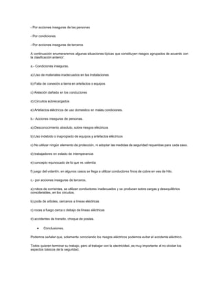 Riesgos eléctricos