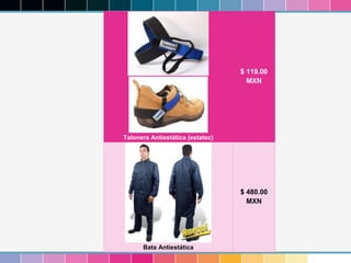 Talonera Antiestática (estatec)
$ 119.00
MXN
Bata Antiestática
$ 480.00
MXN
 