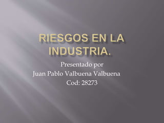 Presentado por 
Juan Pablo Valbuena Valbuena 
Cod: 28273 
 