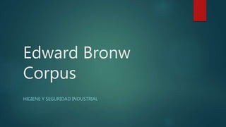 Edward Bronw
Corpus
HIGIENE Y SEGURIDAD INDUSTRIAL
 