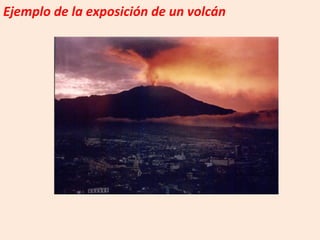Ejemplo de la exposición de un volcán 