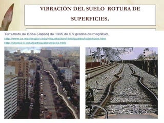 VIBRACIÓN DEL SUELO  ROTURA DE SUPERFICIES . 