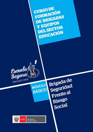 MÓDULO
BÁSICO
Brigada de
Seguridad
Frente al
Riesgo
Social
CURSODE
FORMACIÓN
DE BRIGADAS
Y EQUIPOS
DELSECTOR
EDUCACIÓN
 