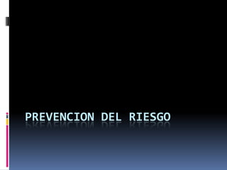 PREVENCION DEL RIESGO