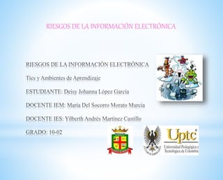 RIESGOS DE LA INFORMACIÓN ELECTRÓNICA
 
