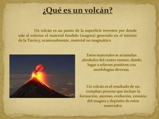 ¿Qué es un volcán?

 