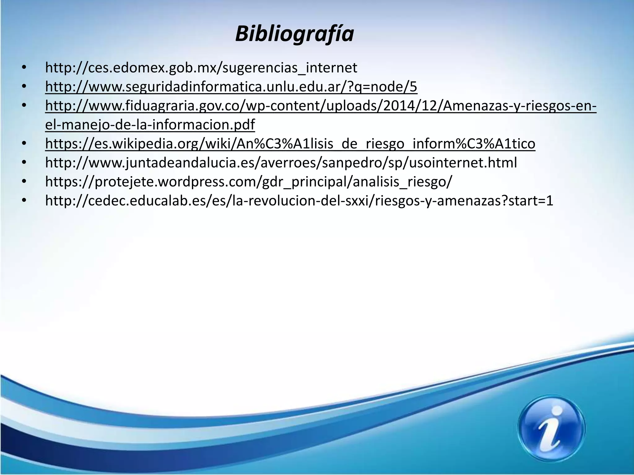Riesgos y amenazas | PPTX