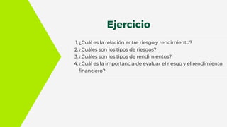 Relacion Riesgo Rendimiento riesgo y rendimiento en el hambito financiero | PDF