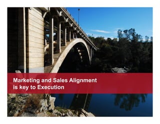 Marketing and Sales Alignment
is key to Execution
 