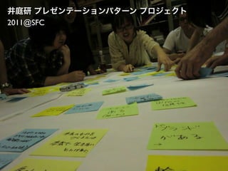 井庭研 プレゼンテーションパターン プロジェクト
2011@SFC
 