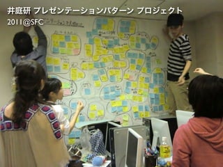 井庭研 プレゼンテーションパターン プロジェクト
2011@SFC
 