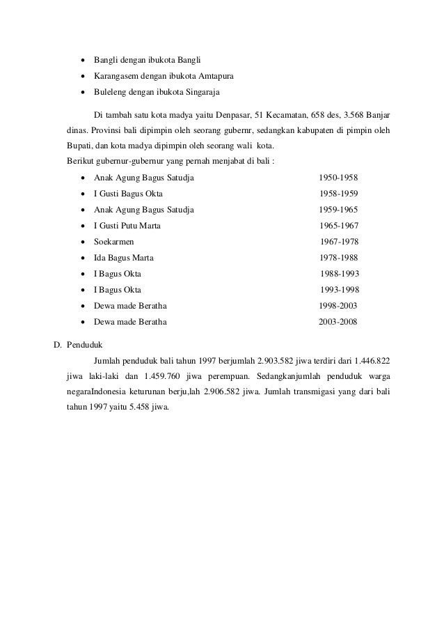 Potensi Sumber Daya Alam Bali