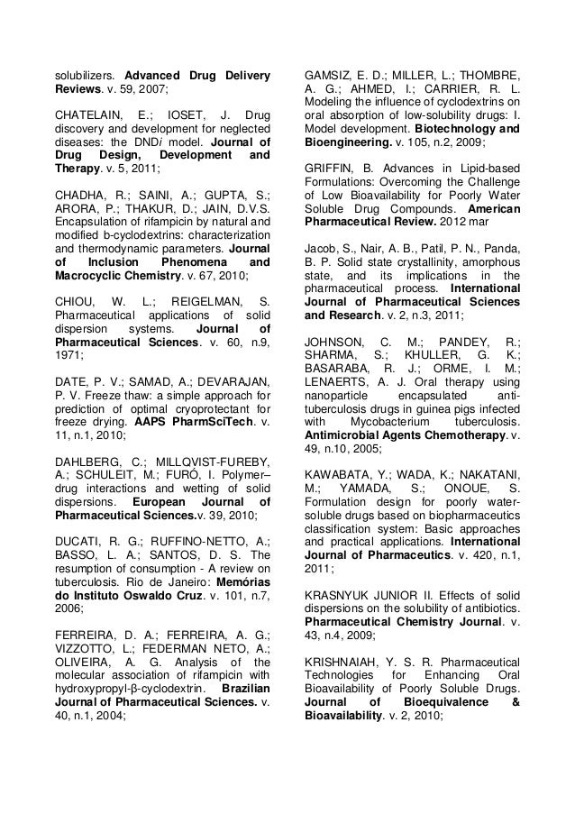 Rifampicin And Technologies Employed In Improving Its Dissolution Pro