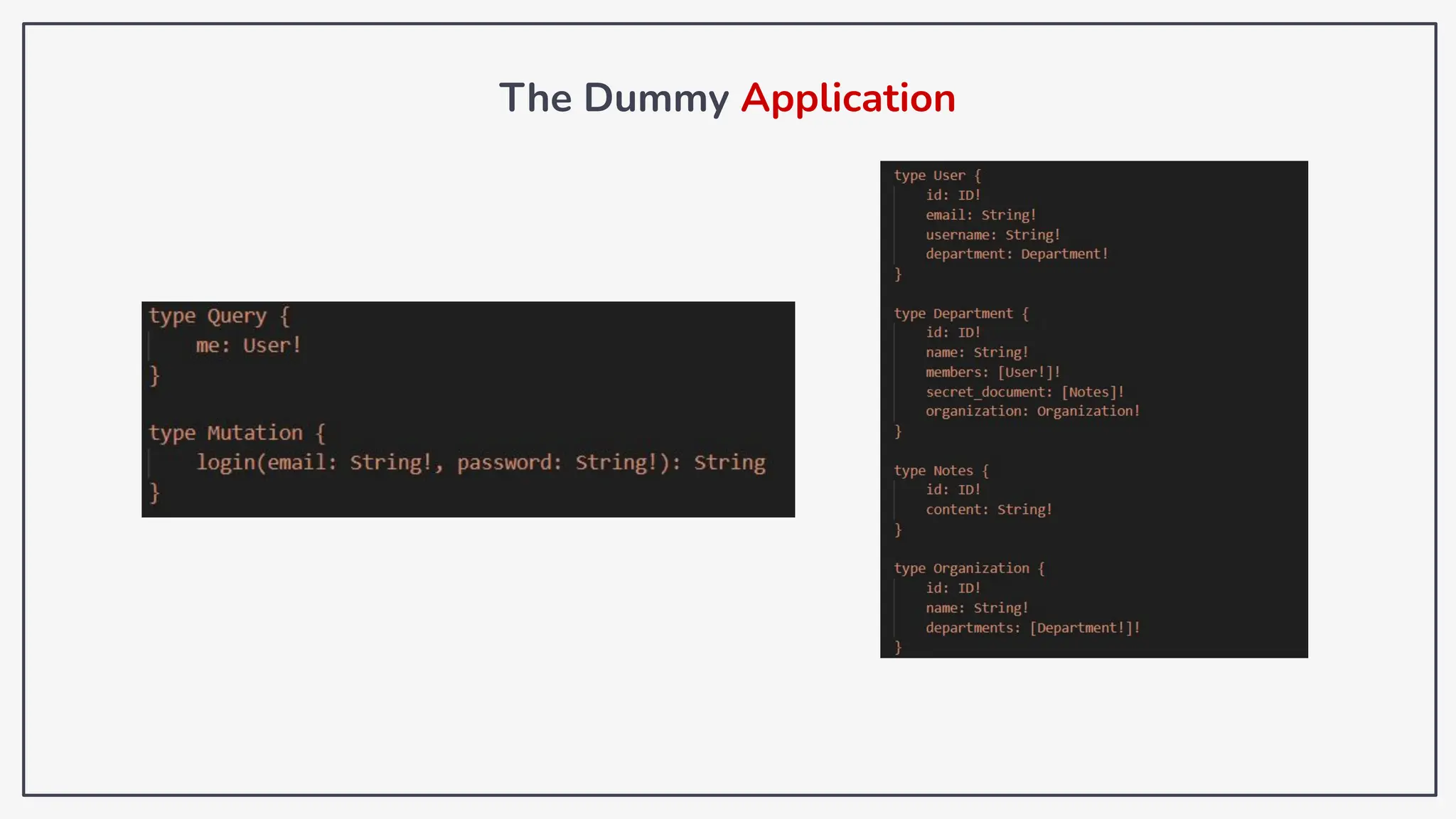 The Dummy Application
 