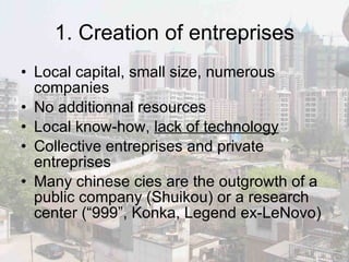 1. Creation of entreprises ,[object Object],[object Object],[object Object],[object Object],[object Object]