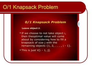0 1 knapsack problem using dynamic programming | PPT