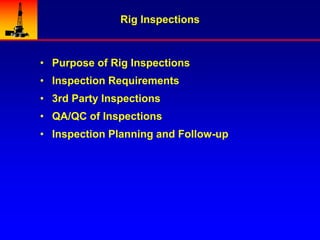 Cat 3 Rig Inspection Time Rig Equipment Maintenance & Inspection.ppt