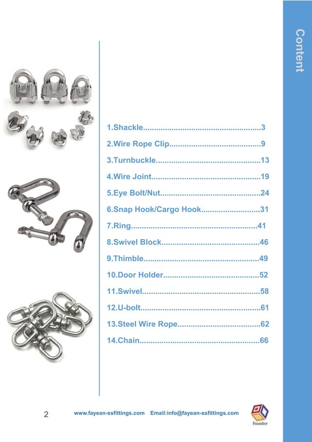 Tianjin Founder Metal Rigging hardware catalog | PDF