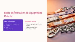 Rigging Inspection Form with eAuditor Audits and inspections | PDF