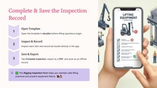 Rigging Inspection Form with eAuditor Audits and inspections | PDF
