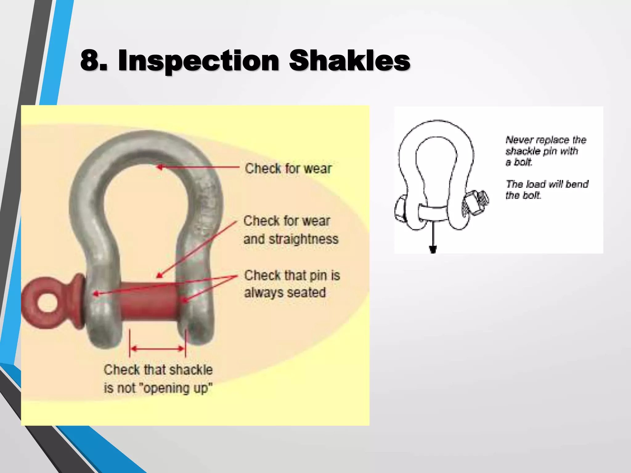 8. Inspection Shakles
 