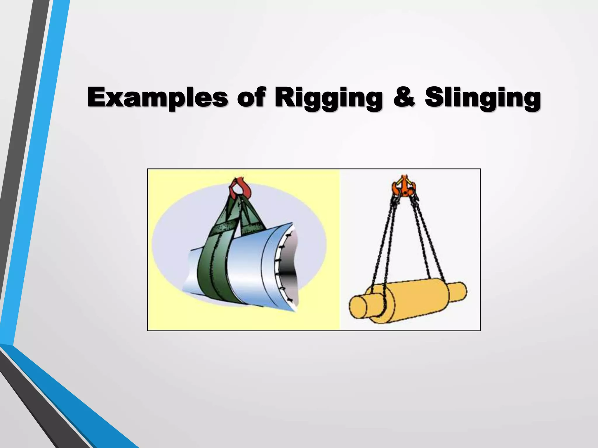 Examples of Rigging & Slinging
 