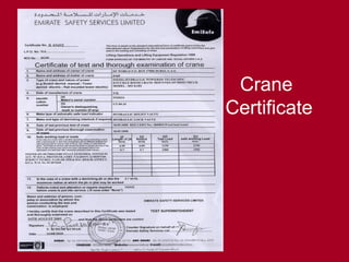 Crane
Certificate
 