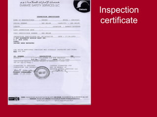 Inspection
certificate
 