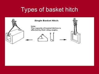 Types of basket hitch
 
