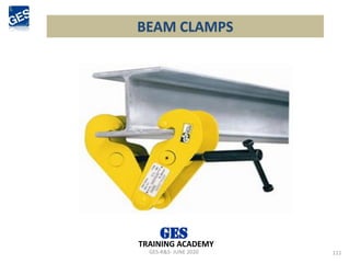 BEAM CLAMPS
111
GES-R&S- JUNE 2020
TRAINING ACADEMY
 