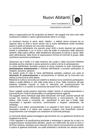 Righetto.Carta dell'Abitante