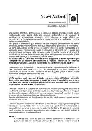 Righetto.Carta dell'Abitante