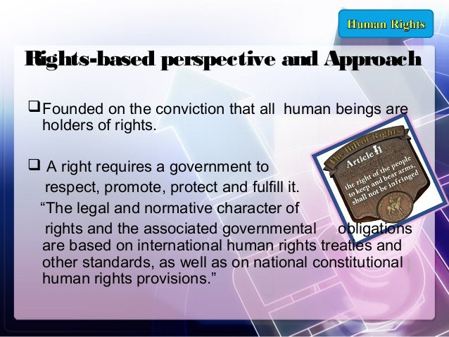 what do you mean by rights-based approach