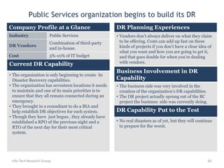 Understand the infrastructure that is currently used to support recovery abilities.
